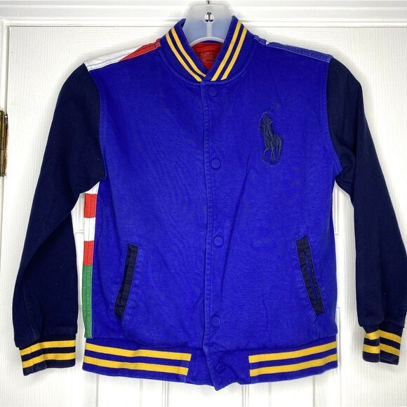 Polo Ralph Lauren Performance Boys US Flag Ski 92 Skier Downhill Jacket S/7 Read - Picture 1 of 6